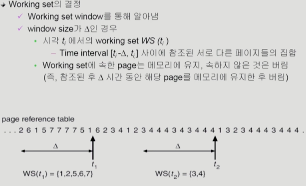 워킹 셋 결정하는 법